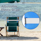 Chaise Lounge Head Pillow, 2 Pack Outdoor Lounge Chair Pillows with Adjustable Strap Longue Head Pillow Headrest Pillows for Patio Backyard Beach Pool Garden Recliner(Azure Blue)