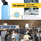 Leakproof Travel Shampoo Bottles for Toiletries TSA Approved Travel Size Toiletries Bottles, 3.4oz Refillable Squeeze Containers Set with Spray Bottle -5 Pack