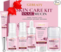 Skin Care Sets for Women,Gentle 6PCS Skincare Set with Korean Snail Secretion Filtrate,Anti Aging & Hydrating Repair Soothe Moisturize for Dull Skin & Fine Lines,Self Face Skin Care Birthday Gift