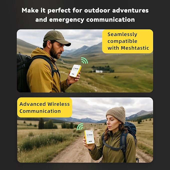 Heltec Meshtastic & LoRa Compatible Magnetic Power Bank with E-Ink Display nRF52840 and SX1262 Chips, Wireless Charging 10000mAh/5000mAh for Outdoor Emergency - MeshPocket Qi2