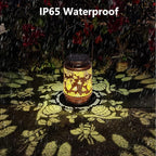 Solar Lanterns Outdoor Hanging Honeybee Decor Lantern,Waterproof Hollow Out Retro Metal Decorative Garden Light,Graceful Decoration for Patio,Yard,Landscape,Walkway,Festival