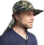 SUN CUBE Sun Hat for Men, Wide Brim Fishing Hat Neck Flap Cover Men, Women, Hiking, Camping, Sun Protection UV, Gardening