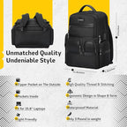 Laptop Business Backpack for Men & Women, Work Backpack Fits 15.6 Inch, Premium Quality Travel Bag with USB Charging Port, Water-Resistant, Durable Ballistic Nylon, Bookbag with Multiple Pockets