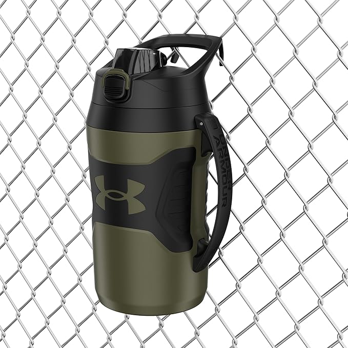 Under Armour Half Gallon Water Bottle Insulated, 64oz Insulated Water Bottle with Handle, Sports Water Jug, Fence Hook, Leak Resistant, for Baseball, Football & More
