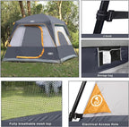 UNP 2/4/6/8 Person Tent, Portable Cabin Tent, Camping Tent 4-Person Easy Set Up, Waterproof with Top Rainfly for Outdoor Camping/Hiking