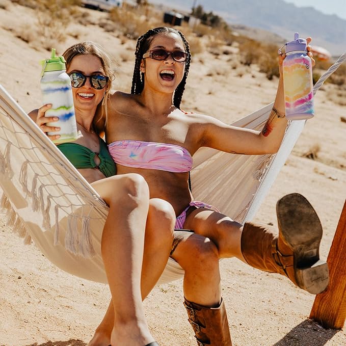 BOTTLE BOTTLE 32oz Insulated Water Bottle Stainless Steel Sport Water Bottle with Straw Dual-use Lid Design for Gym with Pill Box