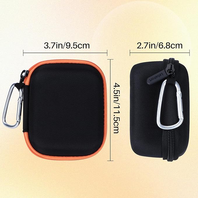 Hard Case Compatible with Garmin inReach Mini 2 / inReach Mini Lightweight Compact Satellite Communicator Hiking Handheld 010-02602-00/010-02602-01/010-01879-00 (Black + Orange Case)