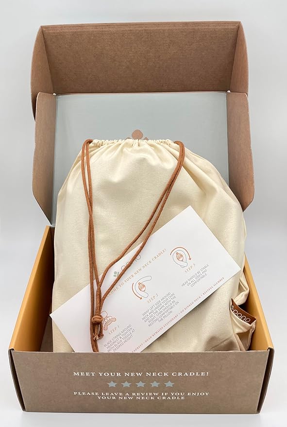 Pono Neck Cradle Travel Pillow (Patented): Memory Foam, Ergonomic 360° Adjustable Support, Prevents Head Nods. Infinity Shape Fits All Adults. Foldable Design for Easy Portability (Ocean Mist)