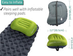 TREKOLOGY Ultralight Inflatable Camping Travel Pillow - ALUFT 2.0 Compressible, Compact, Comfortable, Ergonomic Inflating Pillows for Neck & Lumbar Support While Camp, Hiking, Backpacking