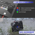 Solar Panel Kit 50W 12V, Solar Battery Trickle Charger Maintainer, Waterproof Solar Panel + Upgrade Charge Controller + Mount Bracket for Boat RV Motorcycle Marine