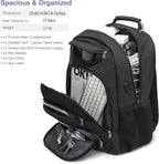 Extra Large Laptop Backpack for Men,37L Gaming Laptop Backpack,18.4Inch Travel Backpack with USB Charging Port, Business Flight Approved -Big Capacity Computer Bag College Bookbag, Black Black