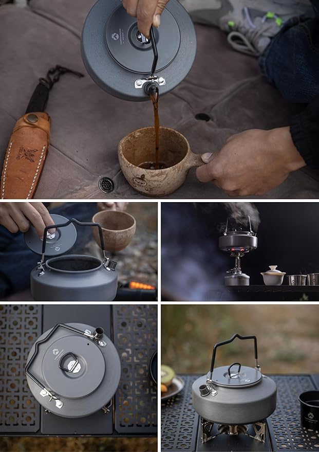 CAMPINGMOON 0.8L Camping Kettle Coffee Tea Pot Portable Ultra-Light S800