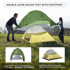 Naturehike Cloud-Up 2 Person Tent Lightweight Backpacking Tent with Footprint - Free Standing Ultralight Camping Hiking Backpack Tents Two Person Tent