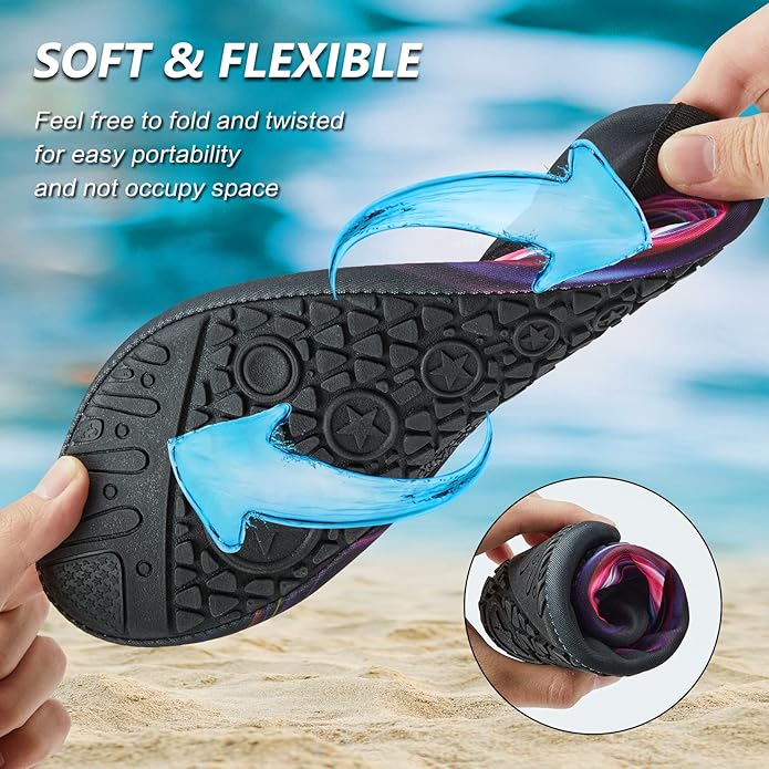 Deevike Water Shoes for Women Men Barefoot Quick-Dry Aqua Socks Slip-on for Beach Swim Surf Yoga Exercise