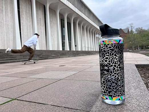 Epic Water Filters Nalgene OG Water Bottle with Filter, USA Made, BPA Free, Removes 99.99% Tap Water Contaminants, Forever Chemicals, Asta Art, 48 oz