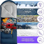 Sleeping Bags for Adults Youth Kids,3D Printing Camping Sleeping Bag for Girls Boys Lightweight Waterproof Cold/Warm Weather Sleeping Bag for 3 Seasons