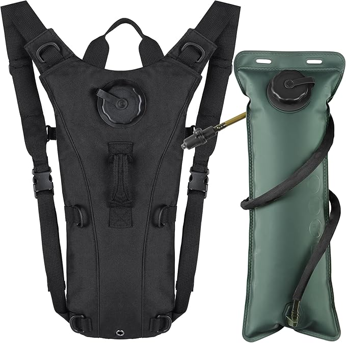 3L Water Backpack for Hiking, Water Hydration Backpack for Running, Tactical Hydro Backpack with 3L Water Bladder, Hydration Packs for Festivals Rave