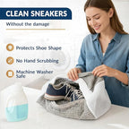 XL Tennis Shoe Washing Machine Bag with Magnetic Zipper Protection │ Reusable Laundry Shoe Cleaning Bag for Sneakers - Deep Cleans Without Damage │ Washer & Dryer Safe │ 7 in 1 Essential Wash Bundle