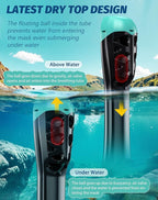 Full Face Snorkel Mask- Snorkeling Gear for Adults with Safe Dry Top Breathing System, Latest Foldable Panoramic View Snorkeling Mask for Men and Women, Anti Fog Anti Leak