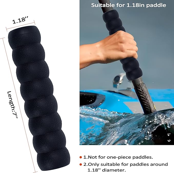 Kayak-Paddle-Grips-2-Pack - No-Slip Oar-Grip for Take-Apart Paddles,Blister Prevention Kayaking Accessories(Diameter 30mm/1.18 inches)