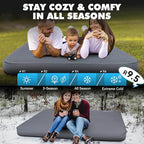 Hikenture 4" Thick Self Inflating Sleeping Pad, Foam & Air Camping Mattress, 9.5 R-Value Insulated Sleeping Mat, Portable All Season Camping Pad for Tent, Car, Cot, Truck