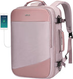 PIJUSHI Travel Backpack for Women Carry on Suitcase Backpack Flight Approved Personal Item Bag Fits 16 Inch Laptop(PE035 Light Purple)