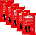 TONYKO Emergency Fire Blankets, Flame Retardant Protection and Heat Insulation Designed for Kitchen,Fireplace,Grill,Car,Camping