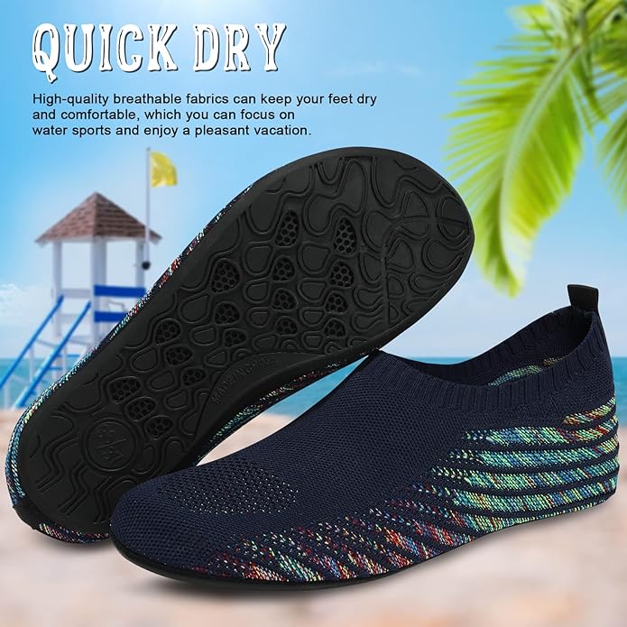 ANLUKE Womens Mens Water Shoes Barefoot Quick-Dry Aqua Socks for Beach Swim Surf Water Sport