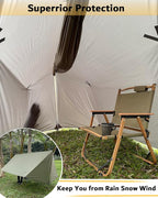 Sunyear Hammock Rain Fly Waterproof - Premium Hammock Tarp with Doors to Stay Warm and Dry in All Seasons | Portable and Lightweight Camp Rain Fly with All Installations Included | 11 Ft / 2lbs