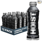 HOIST Premium Military Hydration Electrolyte Drink, Powerful IV-Level Hydration, Clinically Proven Performance Drink, Black Cherry, 16 Fl Oz (Pack of 12)