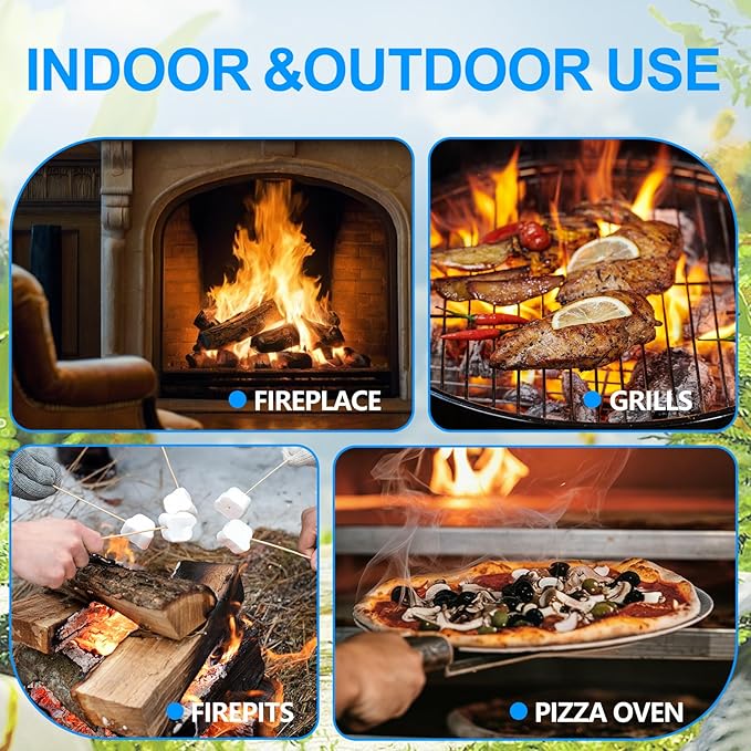 110 Pieces Fire Starter, Waterproof - Natural Fire Starters, for BBQ, Fireplace, Pizza Oven, Fire-Pit, Campfire, Camping Charcoal Starter, Quick Light Wood Charcoal Fire Starter