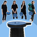 ALEVMOOM 18" Collapsible Stool, 800lbs Max Weight, Heavy Duty Portable Retractable Folding Telescoping Foldable Camping Stool for Adults Outdoor Fishing Travel BBQ (Navy)