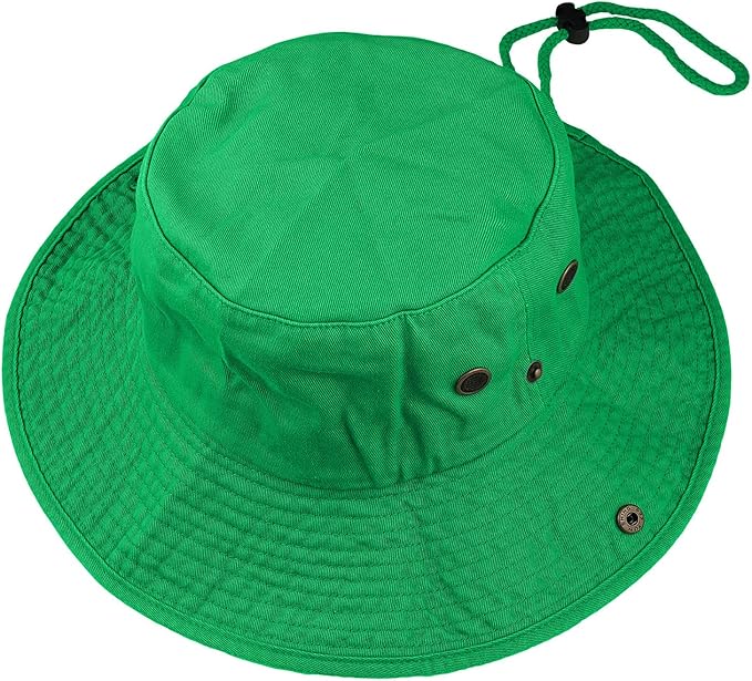 Wide Brim Hiking Fishing Safari Boonie Bucket Hats 100% Cotton UV Sun Protection for Men Women Outdoor Activities