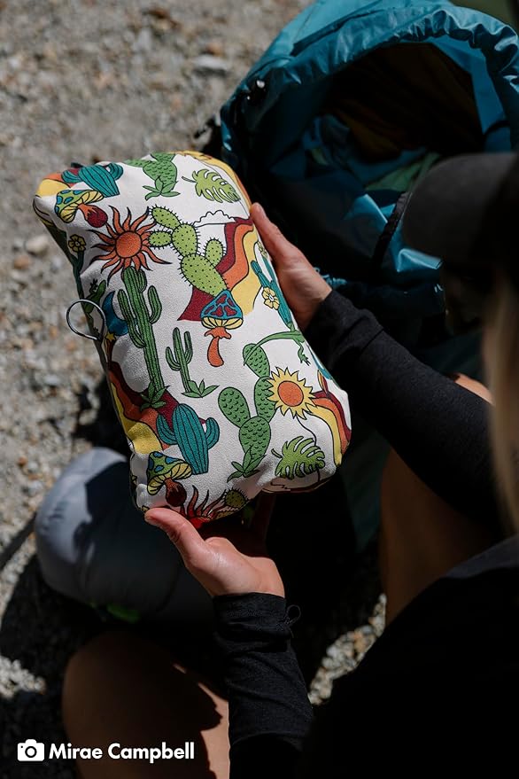 Therm-a-Rest Compressible Cinch Camping and Backpacking Pillow, Small - 12 x 16 Inch, Desert