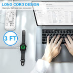 for Apple Watch Charger Fast Charging, 3.3FT Magnetic Charging Cable with USB C Wall Charger Compatible with iWatch Series Ultra/SE/11/10/9/8/7/6/5/4/3/2/1