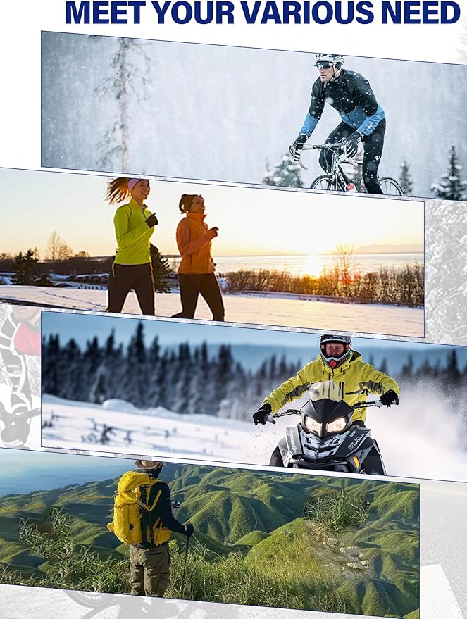 Winter Gloves Men Women - Thermal Windproof Running Touchscreen Gloves, Unisex Warm Anti-Slip Lined Cold Weather Glove