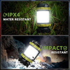 Alpswolf Camping Lantern Rechargeable, 4000mAh Camping Flashlight 6 Modes LED Lantern Portable Rechargeable Lanterns for Power Outage, Emergencies Light for Hiking, Green, 2 Packs