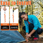 Ground Anchors Screw in 15 Inch, Heavy Duty Earth Anchor Stakes for Trampoline, Camping, Canopies, Tents, Securing Animals, Swing Set Anchors, 6 Pack Tent Stakes