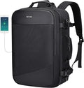 PIJUSHI Travel Backpack for Women Men Carry on Suitcase Backpack Flight Approved Personal Item Bag Fits 16 Inch Laptop(PE035 Black)