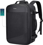 PIJUSHI Travel Backpack for Women Men Carry on Suitcase Backpack Flight Approved Personal Item Bag Fits 16 Inch Laptop(PE035 Black)