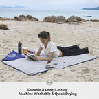 STOVER Outdoor Waterproof Fleece Travel Blanket for Camping, Picnics, Stadiums, Sports, The Beach– Warm, Windproof, Compact, Lightweight & Sand-Resistant (Navy Blue)