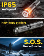 Camping Lantern Telescopic - Camping Light with 12000mAh Battery Magnetic Base, 3 Light Modes, Waterproof Rechargeable LED Hiking, Emergency, Outdoor & Indoor Use