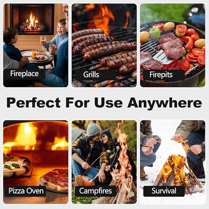 36 Pcs Fire Starter - Natural Fire Starters for Fireplace, Pellet Stove, Campfires, BBQ, Pizza Oven, Camping, Fire Pit &Chimney, Smoker, Fire Starters for Grill, Charcoal Starter