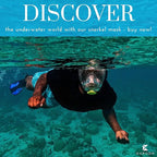 Khroom Full Face Snorkel Mask for Adults | New Valve Tech for Easy Breathing | 3X Larger Air Intake | Leak-Proof & Anti-Fog | Premium Snorkel Gear | Scuba Mask with Action Cam Mount