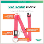 Hero Luggage Straps for Suitcases and Carry-On (2-Pack) Heavy-Duty Secure Belts with 700+ lbs. Max Force Tension (Pink)