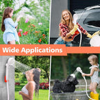 Portable Shower for Camping, 7800mAh Rechargeable Camping Shower with 3 Spray Modes, IPX7 Waterproof Portable Shower Pump for Outdoor, Hiking, Travel, Car, Pet-Long-Lasting Battery & Powerful Suction