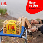 150 pcs Fire Starter for Indoor and Outdoor Use - Natural, Eco-Friendly Firelighter for Grills, Smokers, Fire Pits, Wood Stoves - Waterproof, All-Weather Charcoal Starter, Fire Starters for Campfires