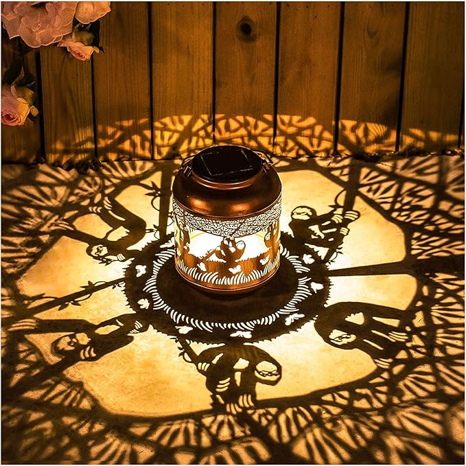 Sloth Solar Lanterns Outdoor Waterproof,Hanging Solar Lights Sloth Gifts for Women Men Metal LED Decorative Light for Yard,Patio,Lawn,Tabletop,Pathway,Landscape,Garden Decor