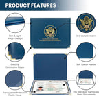 US Citizenship Certificate & Passport Holder | US Citizenship Gift Ideas | New US Citizen Gift | Naturalization Certificate Holder and RFID Passport holder w/ 3D Metal Emblem