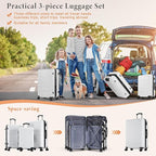 Sweetcrispy 28 Inch Carry on Luggage, Hard Shell ABS Suitcase with Double Spinner Wheels, Lightweight Expandable Rolling Suit Case with TSA Lock, Cream White